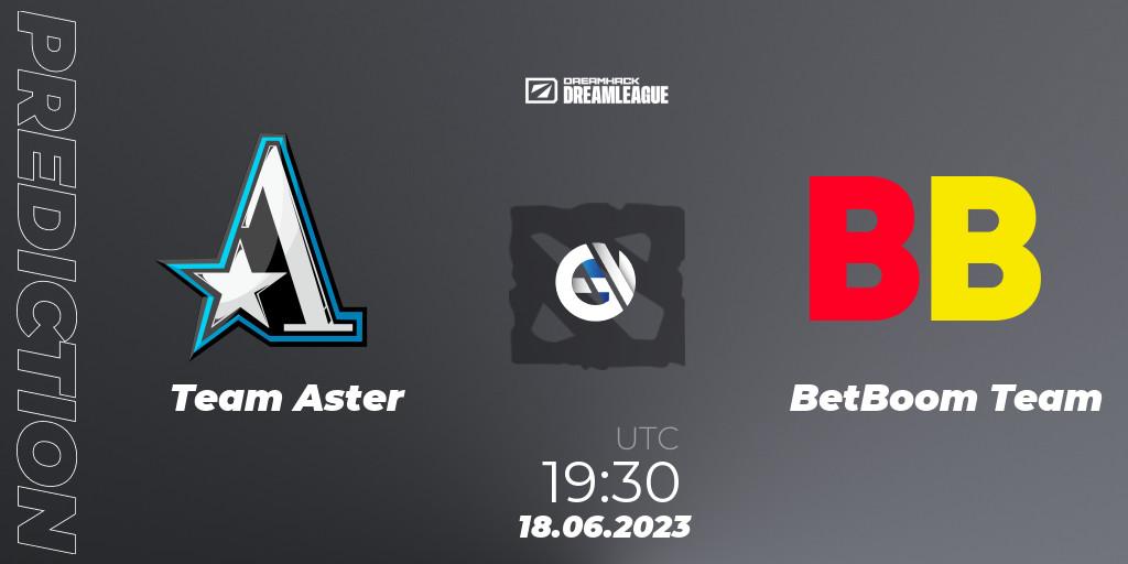 Team Aster vs BetBoom Team: Betting TIp, Match Prediction. 18.06.2023 at 19:25. Dota 2, DreamLeague Season 20 - Group Stage 2