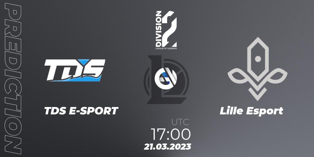 TDS E-SPORT vs Lille Esport: Betting TIp, Match Prediction. 21.03.2023 at 17:00. LoL, LFL Division 2 Spring 2023 - Playoffs