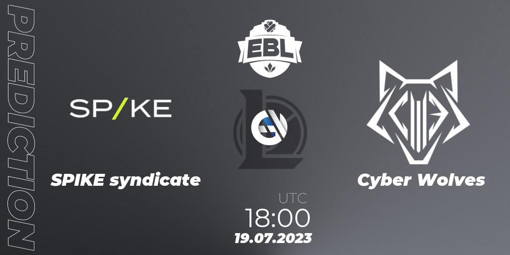 SPIKE syndicate vs Cyber Wolves: Betting TIp, Match Prediction. 19.07.23. LoL, Esports Balkan League Season 13