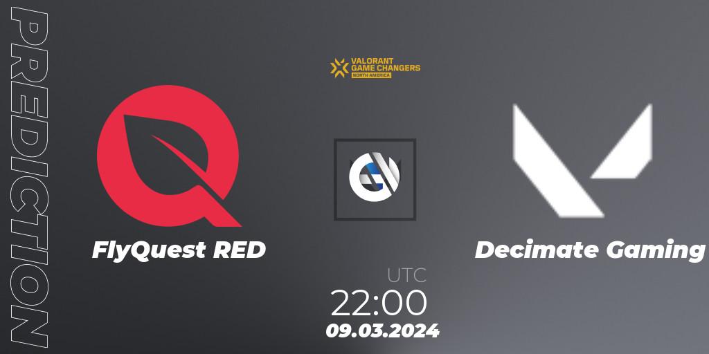FlyQuest RED vs Decimate Gaming: Betting TIp, Match Prediction. 09.03.24. VALORANT, VCT 2024: Game Changers North America Series Series 1