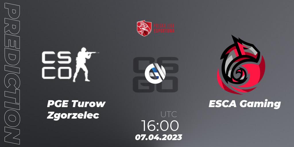 PGE Turow Zgorzelec vs ESCA Gaming: Betting TIp, Match Prediction. 07.04.2023 at 16:00. Counter-Strike (CS2), Polska Liga Esportowa 2023: Split #1