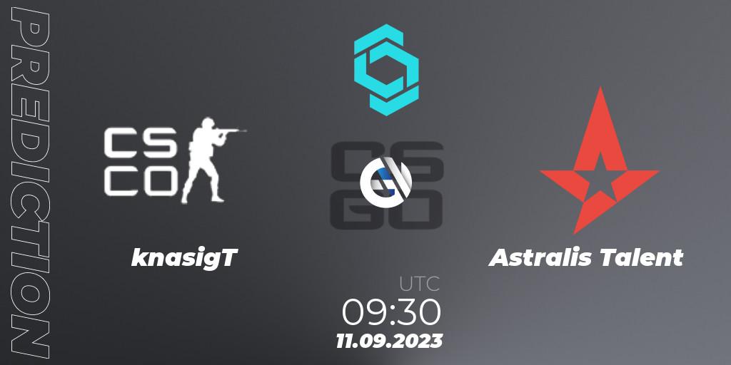 knasigT vs Astralis Talent: Betting TIp, Match Prediction. 11.09.23. CS2 (CS:GO), CCT North Europe Series #8: Closed Qualifier