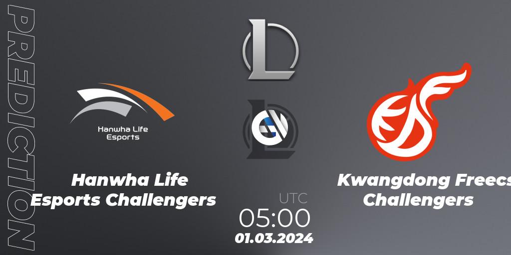 Hanwha Life Esports Challengers vs Kwangdong Freecs Challengers: Betting TIp, Match Prediction. 01.03.24. LoL, LCK Challengers League 2024 Spring - Group Stage