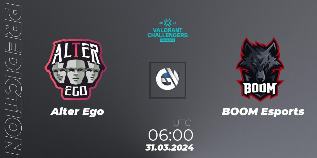 Alter Ego vs BOOM Esports: Betting TIp, Match Prediction. 31.03.24. VALORANT, VALORANT Challengers Indonesia 2024: Split 1