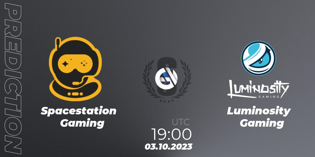 Spacestation Gaming vs Luminosity Gaming: Betting TIp, Match Prediction. 03.10.23. Rainbow Six, North America League 2023 - Stage 2 - Last Chance Qualifier