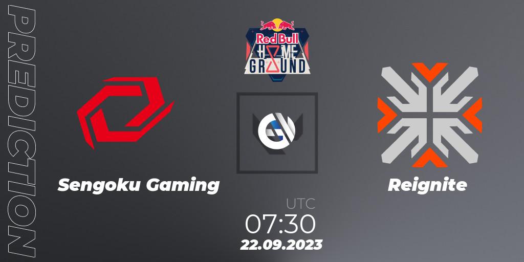 Sengoku Gaming vs Reignite: Betting TIp, Match Prediction. 22.09.2023 at 08:20. VALORANT, Red Bull Home Ground #4 - Japanese Qualifier