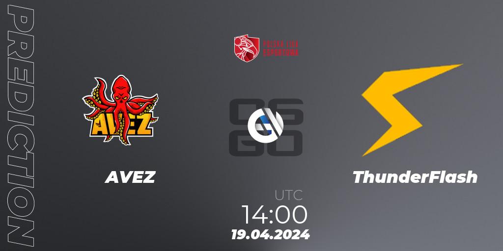 AVEZ vs ThunderFlash: Betting TIp, Match Prediction. 19.04.24. CS2 (CS:GO), Polska Liga Esportowa 2024: Split #1
