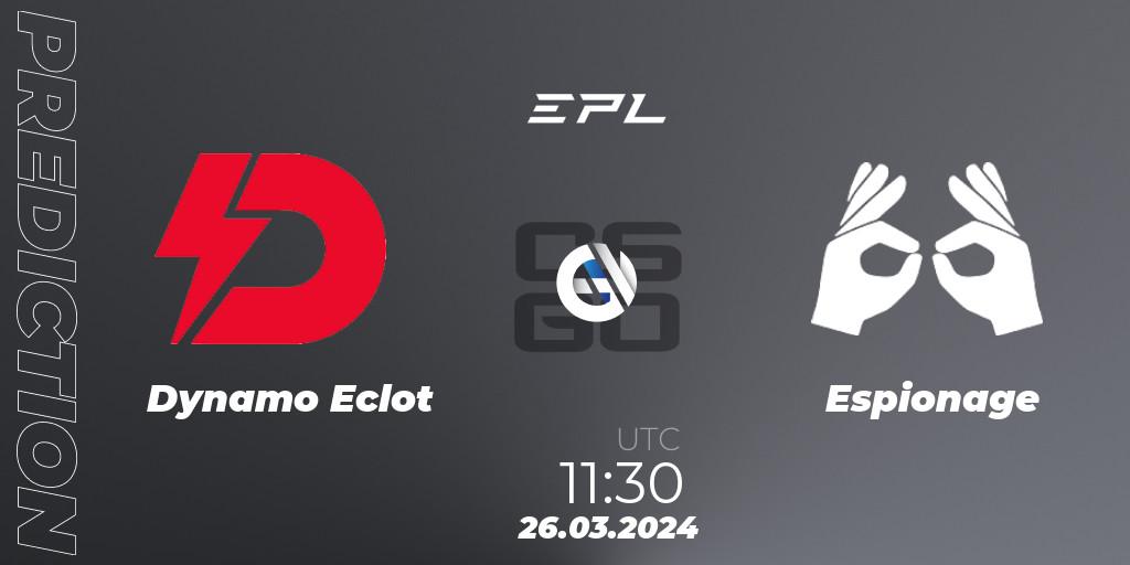 Dynamo Eclot vs Espionage: Betting TIp, Match Prediction. 26.03.24. CS2 (CS:GO), European Pro League Season 16: Division 2