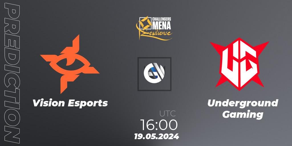 Vision Esports vs Underground Gaming: Betting TIp, Match Prediction. 15.06.2024 at 16:00. VALORANT, VALORANT Challengers 2024 MENA: Resilience Split 2 - GCC and Iraq