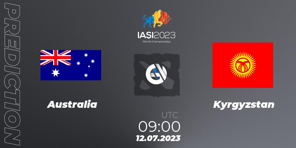 Australia vs Kyrgyzstan: Betting TIp, Match Prediction. 12.07.2023 at 09:23. Dota 2, Gamers8 IESF Asian Championship 2023
