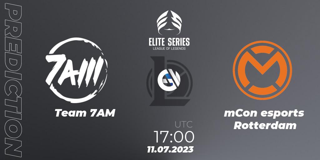Team 7AM vs mCon esports Rotterdam: Betting TIp, Match Prediction. 11.07.2023 at 17:00. LoL, Elite Series Summer 2023