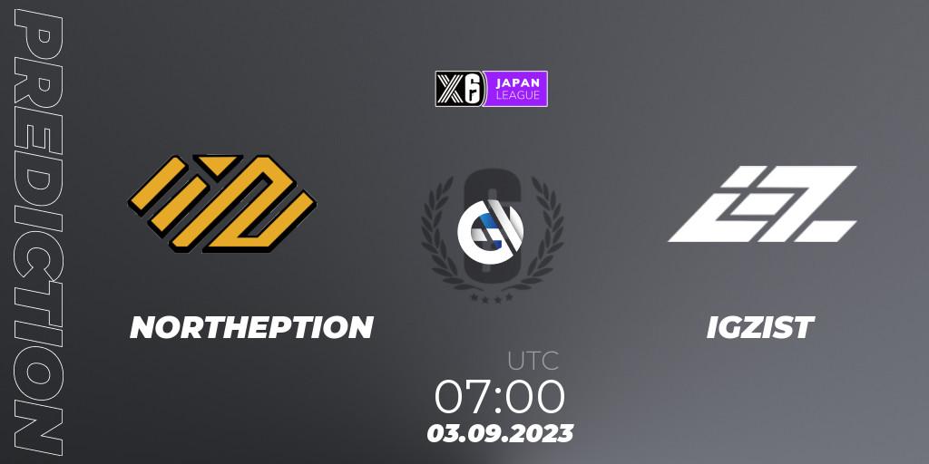 NORTHEPTION vs IGZIST: Betting TIp, Match Prediction. 03.09.23. Rainbow Six, Japan League 2023 - Stage 2
