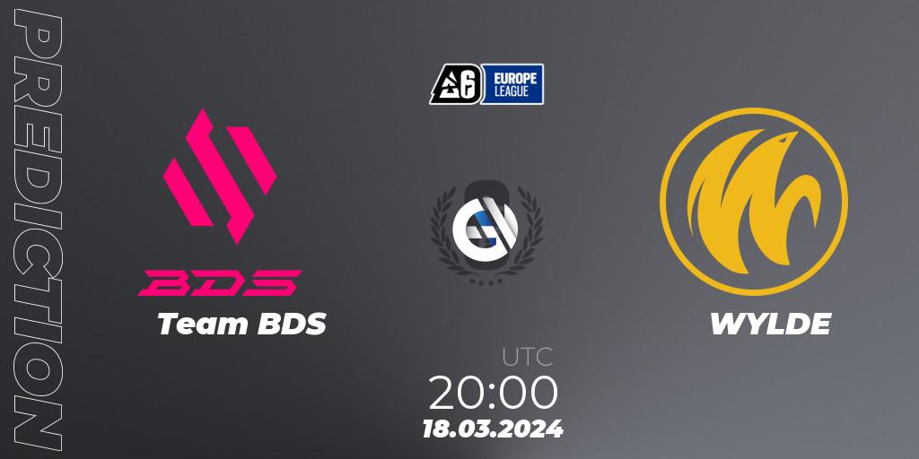 Team BDS vs WYLDE: Betting TIp, Match Prediction. 18.03.24. Rainbow Six, Europe League 2024 - Stage 1