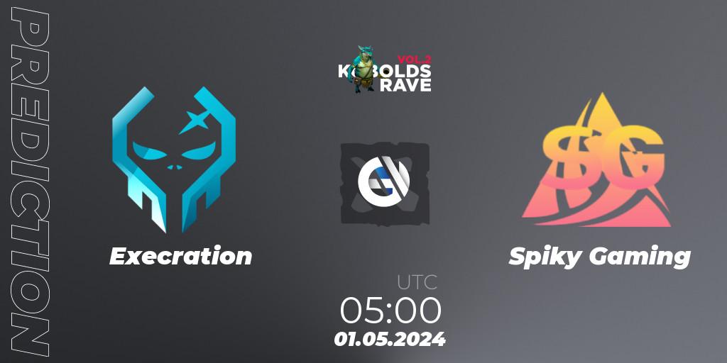 Execration vs Spiky Gaming: Betting TIp, Match Prediction. 01.05.2024 at 05:00. Dota 2, Cringe Station Kobolds Rave 2