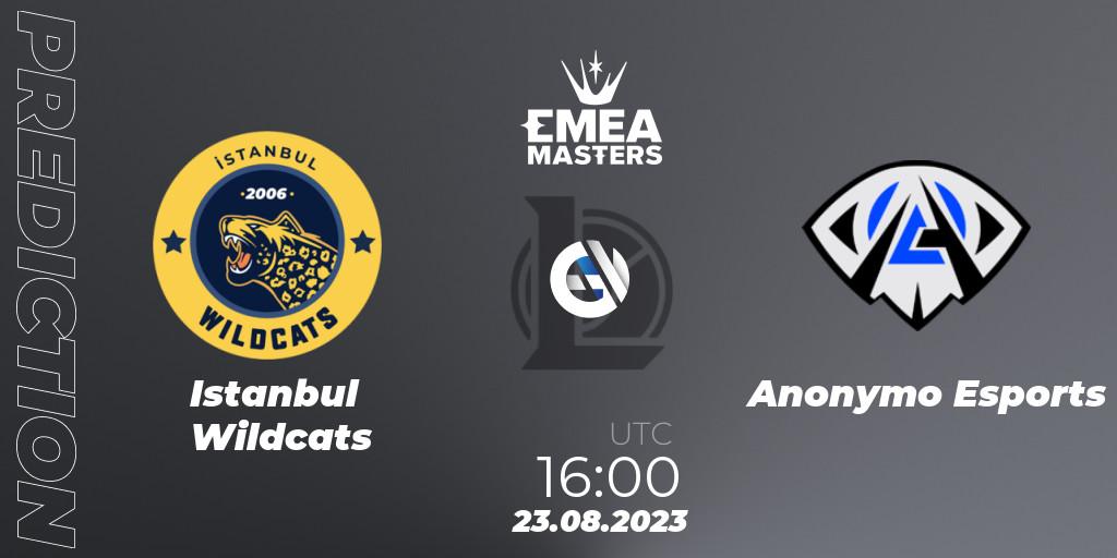 Istanbul Wildcats vs Anonymo Esports: Betting TIp, Match Prediction. 23.08.23. LoL, EMEA Masters Summer 2023