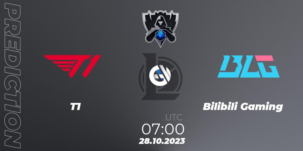 T1 vs Bilibili Gaming: Betting TIp, Match Prediction. 28.10.2023 at 09:00. LoL, Worlds 2023 LoL - Group Stage