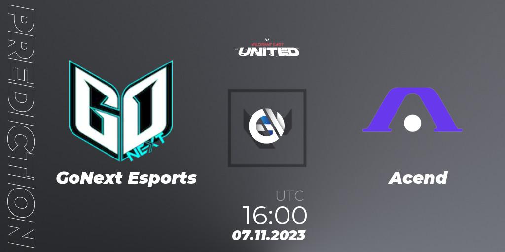 GoNext Esports vs Acend: Betting TIp, Match Prediction. 07.11.23. VALORANT, VALORANT East: United: Season 2: Stage 3 - Finals