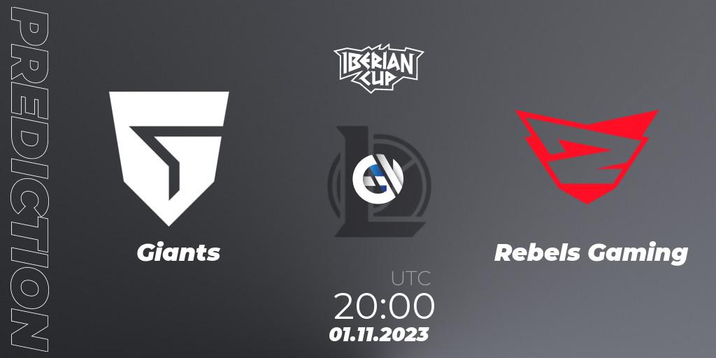 Giants vs Rebels Gaming: Betting TIp, Match Prediction. 01.11.2023 at 19:00. LoL, Iberian Cup 2023