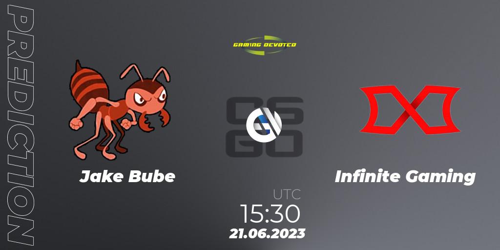Jake Bube vs Infinite Gaming: Betting TIp, Match Prediction. 21.06.23. CS2 (CS:GO), Gaming Devoted Become The Best: Series #2