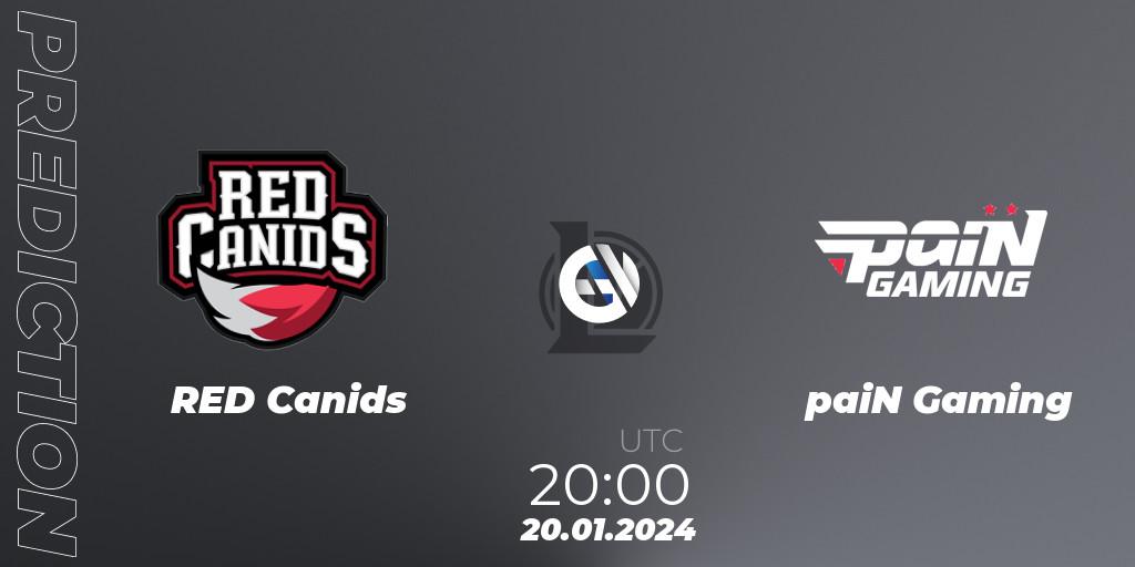 RED Canids vs paiN Gaming: Betting TIp, Match Prediction. 20.01.24. LoL, CBLOL Split 1 2024 - Group Stage