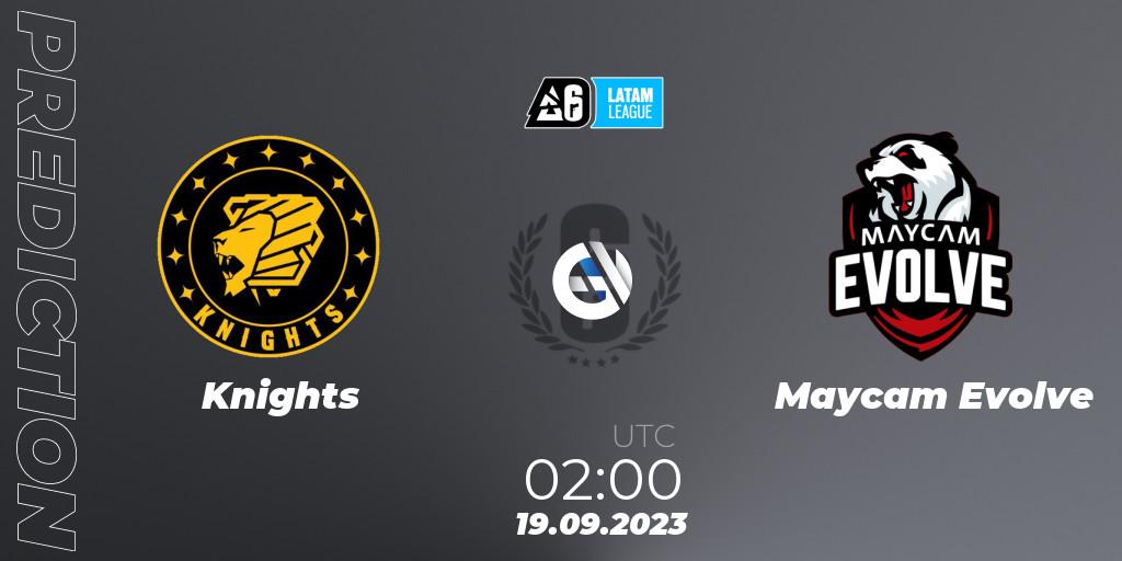 Knights vs Maycam Evolve: Betting TIp, Match Prediction. 19.09.2023 at 02:00. Rainbow Six, LATAM League 2023 - Stage 2