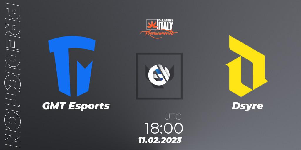 GMT Esports vs Dsyre: Betting TIp, Match Prediction. 11.02.23. VALORANT, VALORANT Challengers 2023 Italy: Rinascimento Split 1