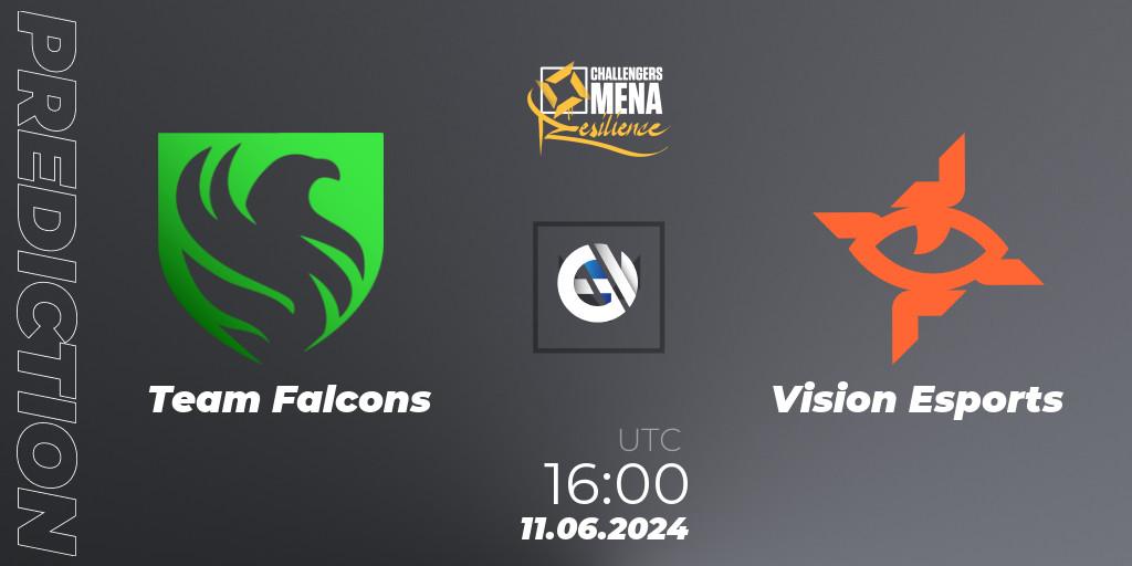 Team Falcons vs Vision Esports: Betting TIp, Match Prediction. 11.06.2024 at 16:00. VALORANT, VALORANT Challengers 2024 MENA: Resilience Split 2 - GCC and Iraq