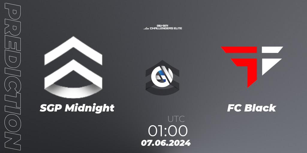 SGP Midnight vs FC Black: Betting TIp, Match Prediction. 07.06.2024 at 00:00. Call of Duty, Call of Duty Challengers 2024 - Elite 3: NA