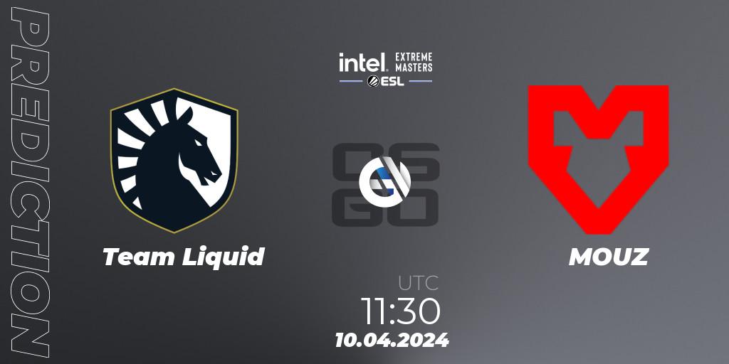 Team Liquid vs MOUZ: Betting TIp, Match Prediction. 10.04.2024 at 08:30. Counter-Strike (CS2), IEM China 2024