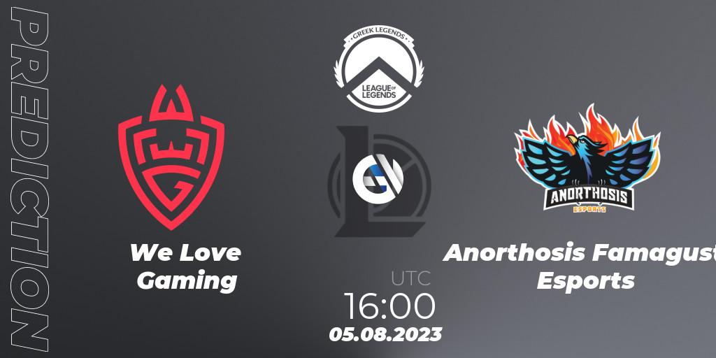 We Love Gaming vs Anorthosis Famagusta Esports: Betting TIp, Match Prediction. 05.08.23. LoL, Greek Legends League Summer 2023