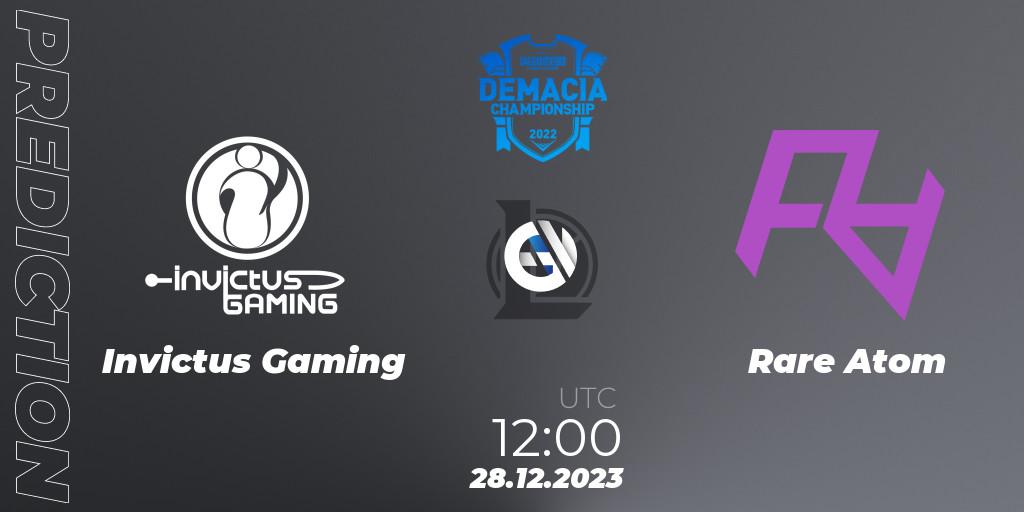 Invictus Gaming vs Rare Atom: Betting TIp, Match Prediction. 28.12.23. LoL, Demacia Cup 2023 Group Stage