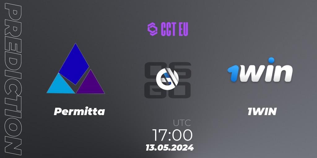 Permitta vs 1WIN: Betting TIp, Match Prediction. 13.05.2024 at 17:10. Counter-Strike (CS2), CCT Season 2 European Series #3