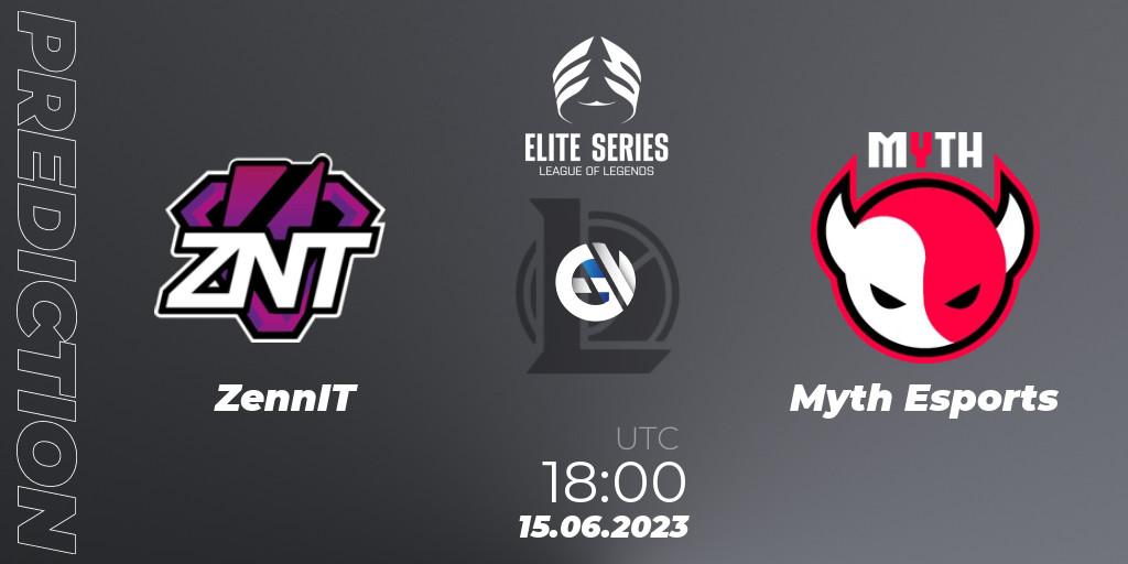 ZennIT vs Myth Esports: Betting TIp, Match Prediction. 15.06.2023 at 18:00. LoL, Elite Series Summer 2023