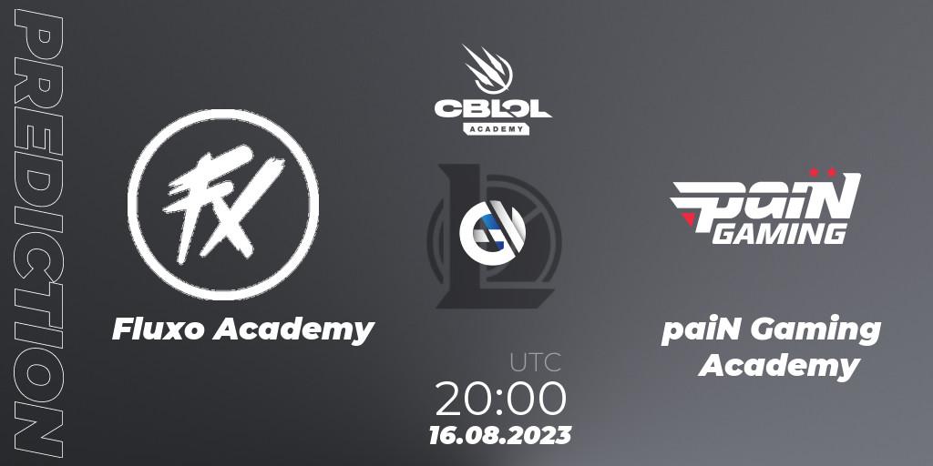 Fluxo Academy vs paiN Gaming Academy: Betting TIp, Match Prediction. 14.08.2023 at 20:00. LoL, CBLOL Academy Split 2 2023 - Playoffs