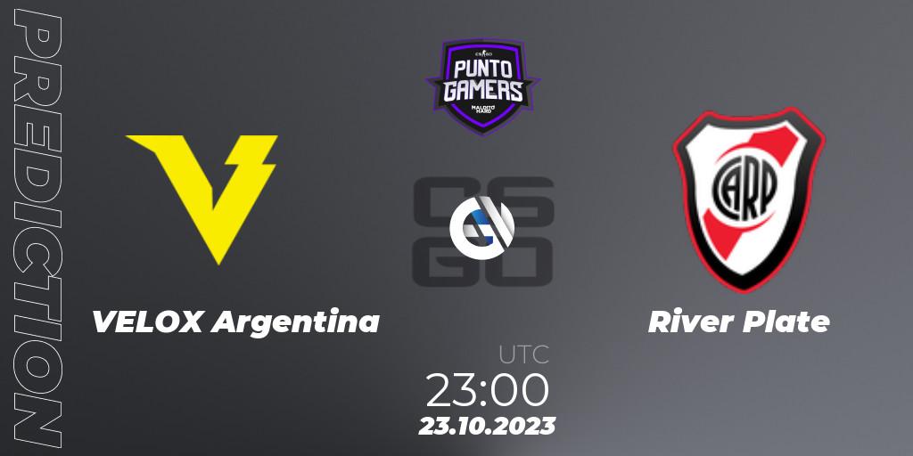 VELOX Argentina vs River Plate: Betting TIp, Match Prediction. 23.10.23. CS2 (CS:GO), Punto Gamers Cup 2023