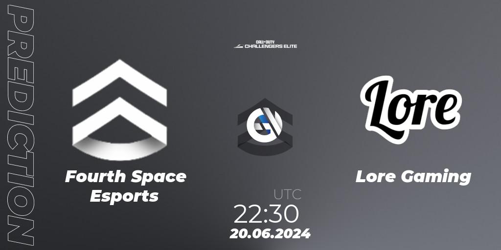 Fourth Space Esports vs Lore Gaming: Betting TIp, Match Prediction. 20.06.2024 at 22:30. Call of Duty, Call of Duty Challengers 2024 - Elite 3: NA