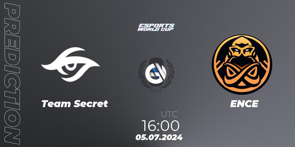 Team Secret vs ENCE: Betting TIp, Match Prediction. 05.07.2024 at 16:00. Rainbow Six, Esports World Cup 2024: Europe CQ
