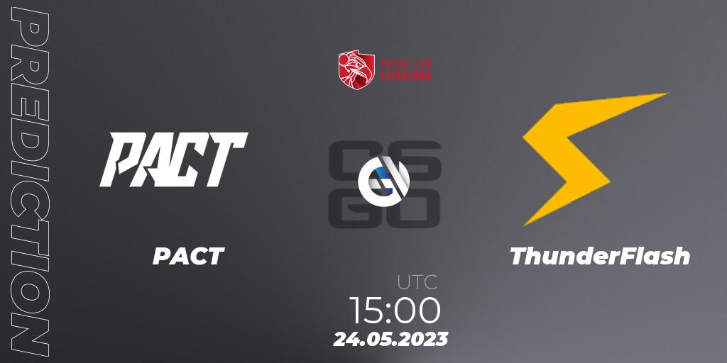 PACT vs ThunderFlash: Betting TIp, Match Prediction. 24.05.23. CS2 (CS:GO), Polish Esports League 2023 Split 2