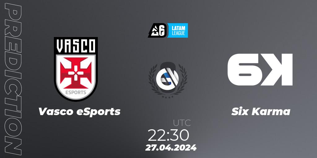 Vasco eSports vs Six Karma: Betting TIp, Match Prediction. 27.04.2024 at 23:00. Rainbow Six, LATAM League 2024 - Stage 1: Final Four