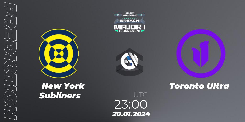 New York Subliners vs Toronto Ultra: Betting TIp, Match Prediction. 19.01.2024 at 23:00. Call of Duty, Call of Duty League 2024: Stage 1 Major Qualifiers