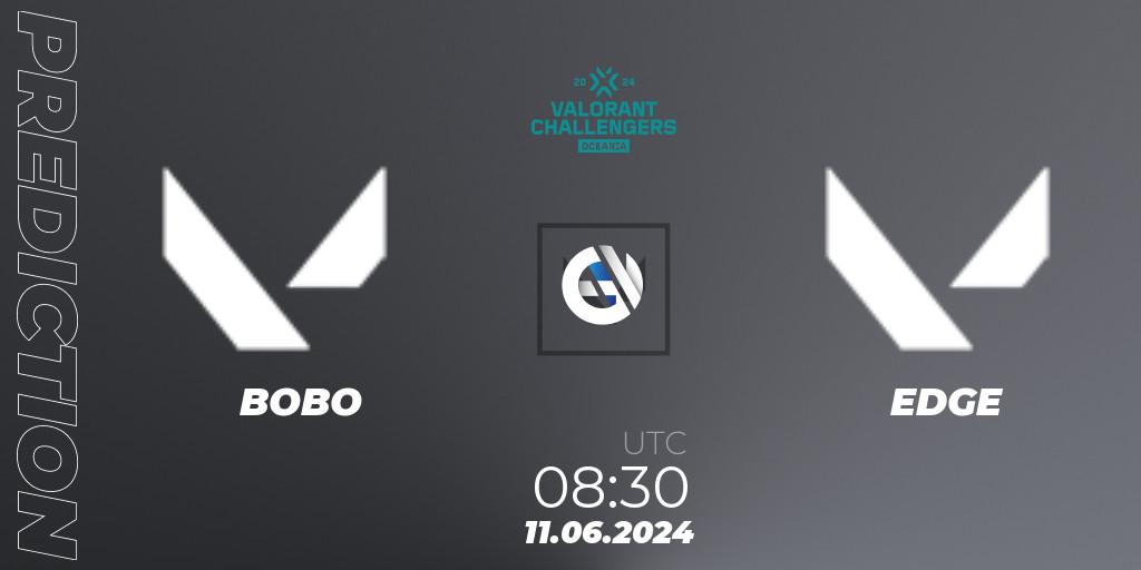 BOBO vs EDGE: Betting TIp, Match Prediction. 11.06.2024 at 08:30. VALORANT, VALORANT Challengers 2024 Oceania: Split 2