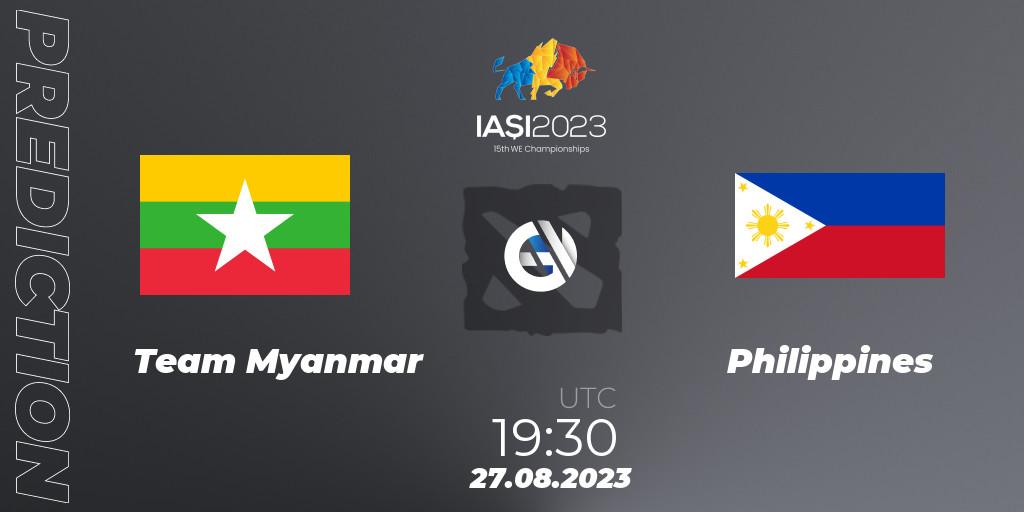Team Myanmar vs Philippines: Betting TIp, Match Prediction. 27.08.23. Dota 2, IESF World Championship 2023