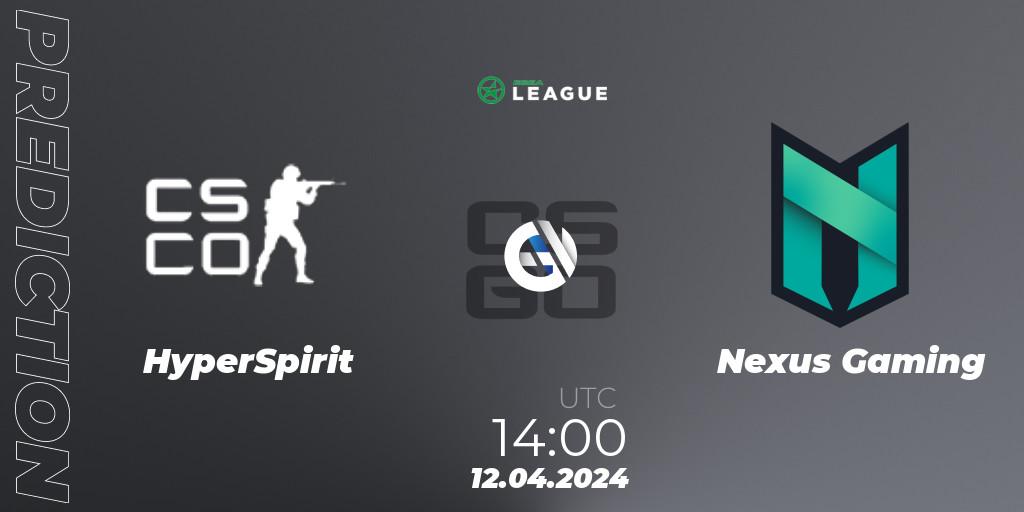 HyperSpirit vs Nexus Gaming: Betting TIp, Match Prediction. 12.04.24. CS2 (CS:GO), ESEA Season 49: Advanced Division - Europe