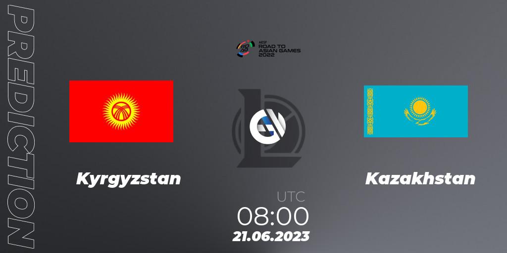 Kyrgyzstan vs Kazakhstan: Betting TIp, Match Prediction. 21.06.2023 at 08:00. LoL, 2022 AESF Road to Asian Games - Central and South Asia