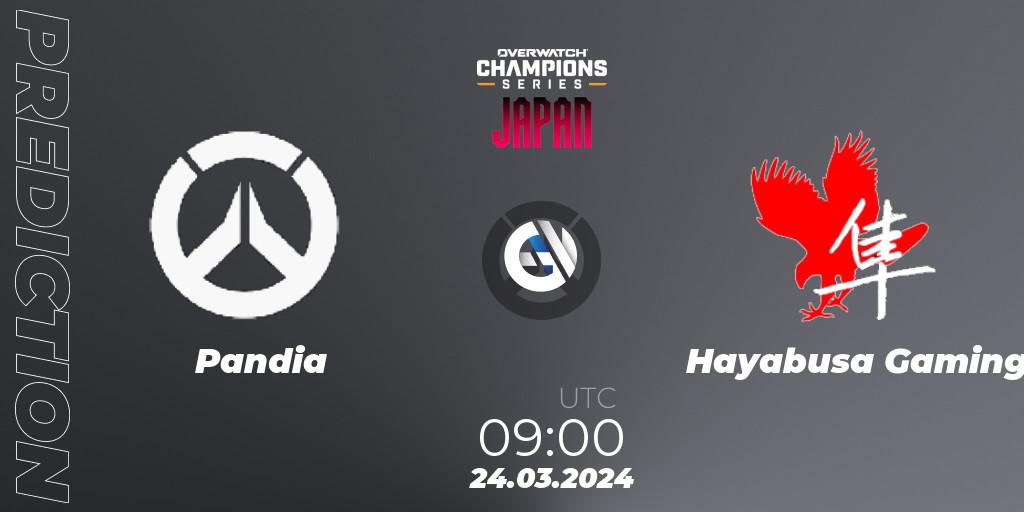 Pandia vs Hayabusa Gaming: Betting TIp, Match Prediction. 24.03.2024 at 09:00. Overwatch, Overwatch Champions Series 2024 - Stage 1 Japan