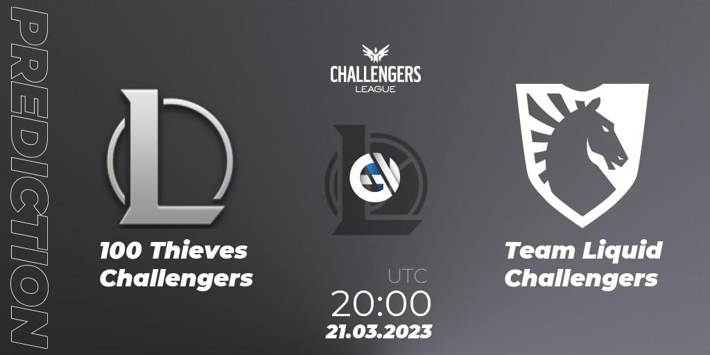 100 Thieves Challengers vs Team Liquid Challengers: Betting TIp, Match Prediction. 20.03.23. LoL, NACL 2023 Spring - Playoffs
