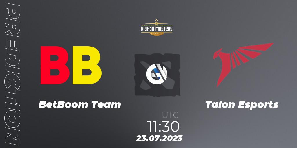 BetBoom Team vs Talon Esports: Betting TIp, Match Prediction. 23.07.2023 at 11:32. Dota 2, Riyadh Masters 2023 - Group Stage