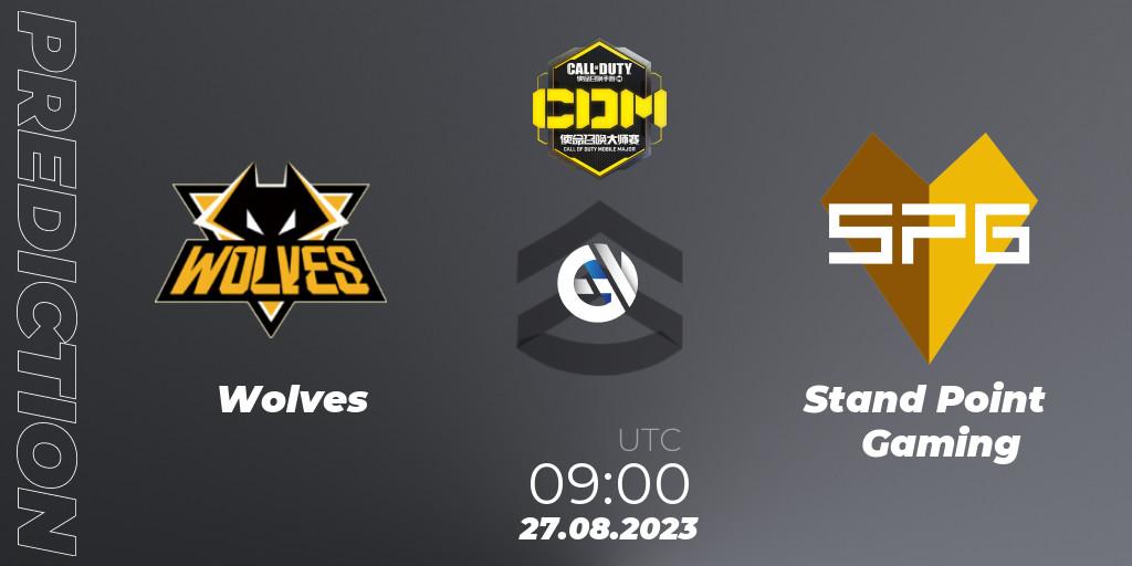 Wolves vs Stand Point Gaming: Betting TIp, Match Prediction. 27.08.2023 at 09:00. Call of Duty, China Masters 2023 S6 - Stage 2