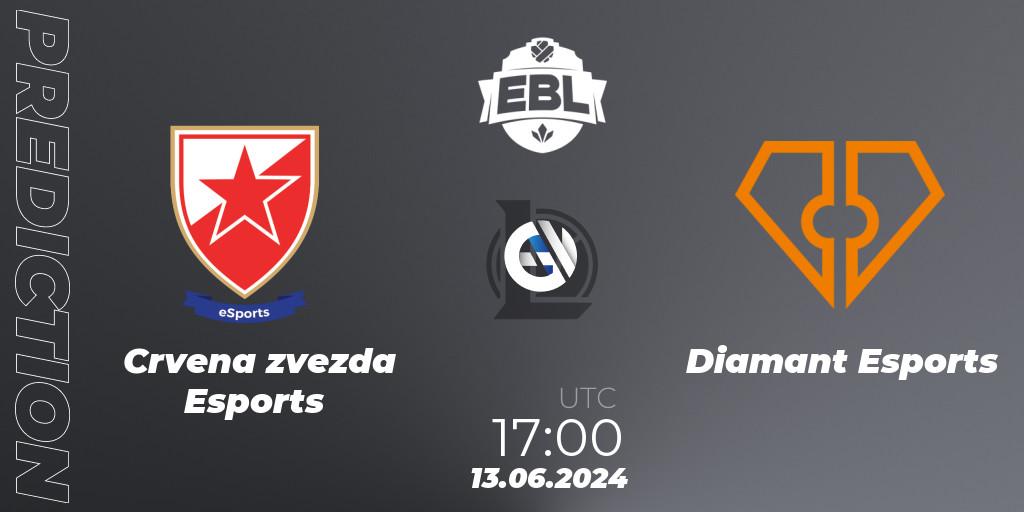 Crvena zvezda Esports vs Diamant Esports: Betting TIp, Match Prediction. 13.06.2024 at 17:00. LoL, Esports Balkan League Season 15
