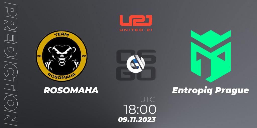 ROSOMAHA vs Entropiq Prague: Betting TIp, Match Prediction. 10.11.23. CS2 (CS:GO), United21 Season 7: Division 2